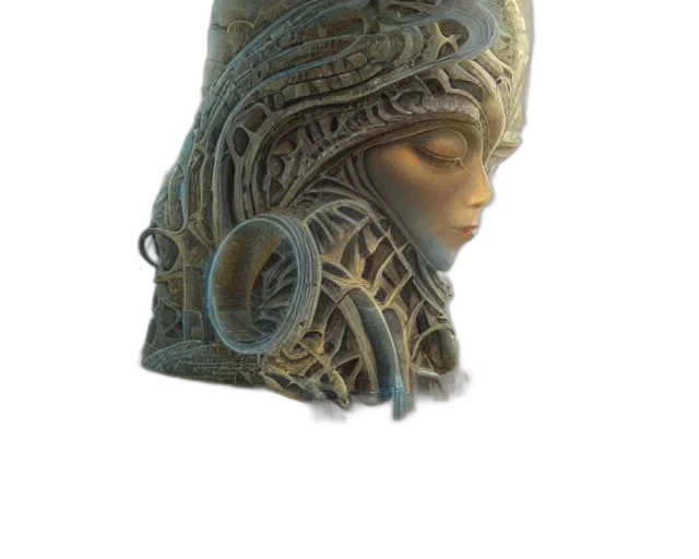 hat, mask, crown, face, concept art, fantasy art, 3d render, photorealistic transparent PNG cut-out
