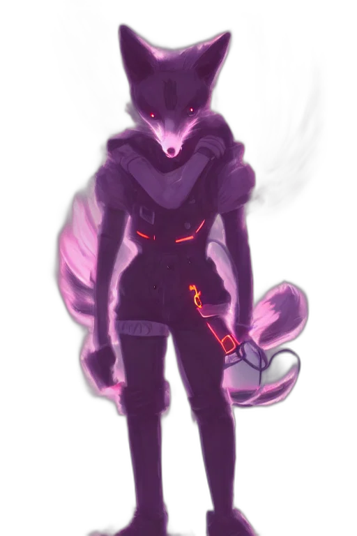 staff, creature, jacket, dragon, concept art, cyberpunk, vaporwave, fantasy art transparent PNG cut-out