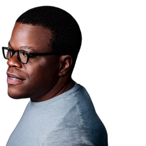 face, studio, photoshoot, nigerian, matt, damon, lighting, bokeh transparent PNG cut-out