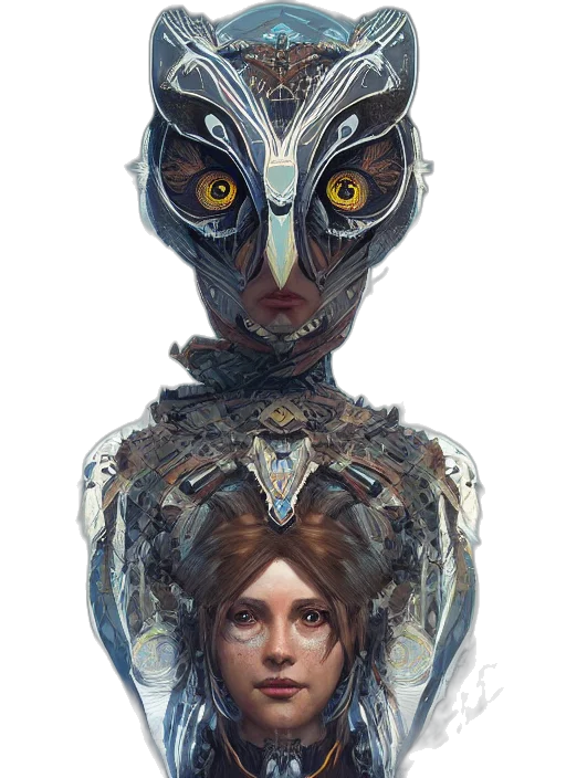 mask, robot, face, creature transparent PNG cut-out