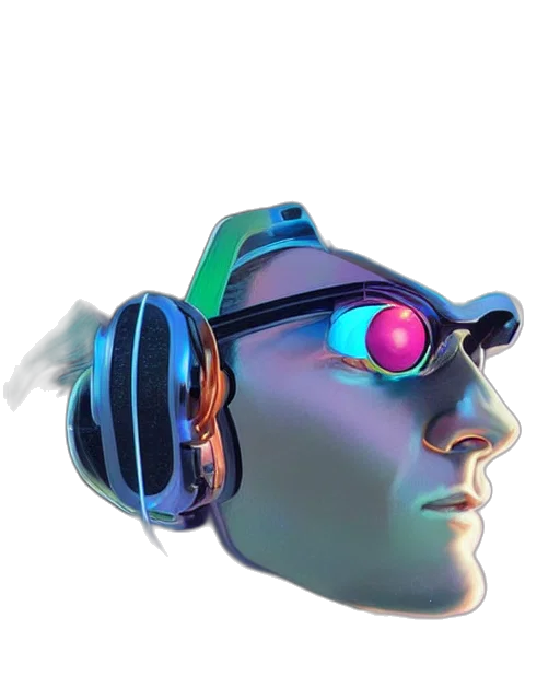 robot, mask, face, cyberpunk transparent PNG cut-out
