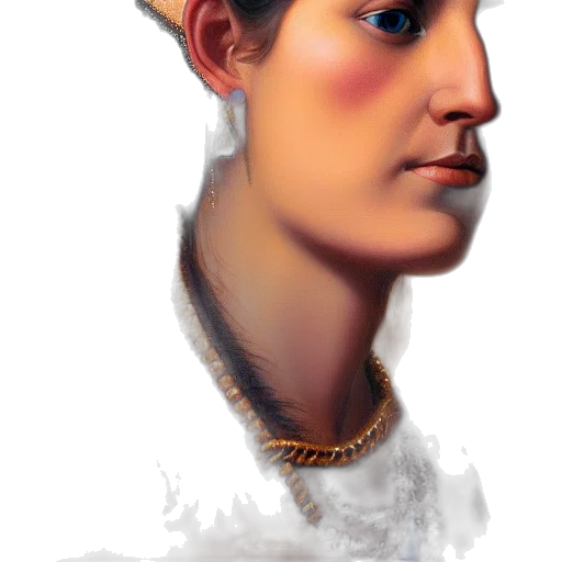 face, crown, jewelry, staff, photorealistic, oil painting, fantasy art, concept art transparent PNG cut-out