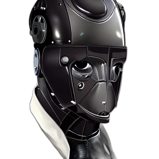 robot, mask, face, cyberpunk transparent PNG cut-out