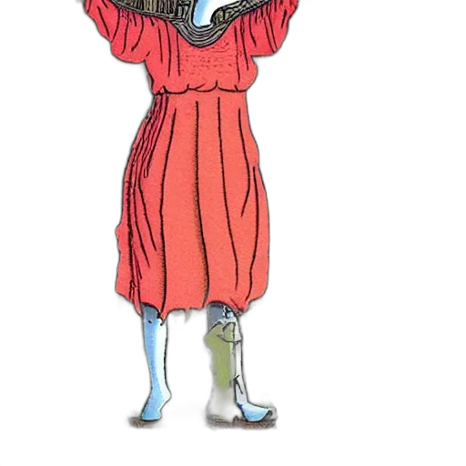 dress, staff, mask, robot, concept art, cartoon, comic book art, anime transparent PNG cut-out