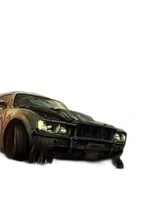 car, weapon, concept art, photorealistic, 3d render, fantasy art, earth tones, epic transparent PNG cut-out