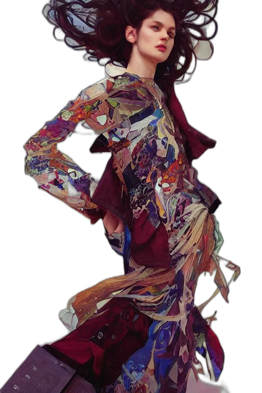 dress, jacket, staff, mask transparent PNG cut-out