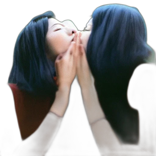 hair, mask, face, photorealistic transparent PNG cut-out