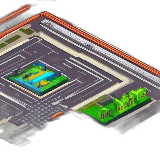 building, 3d render, concept art, front transparent PNG cut-out