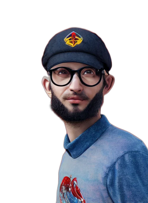 hat, face, staff, animal transparent PNG cut-out