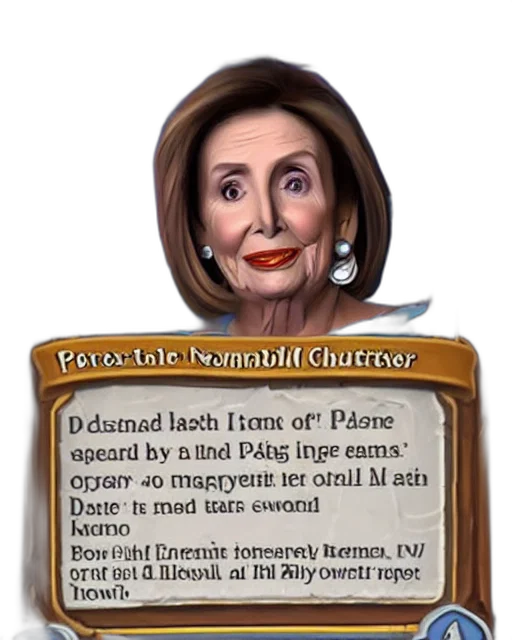 creature, face, pelosi, hearthstone, card transparent PNG cut-out