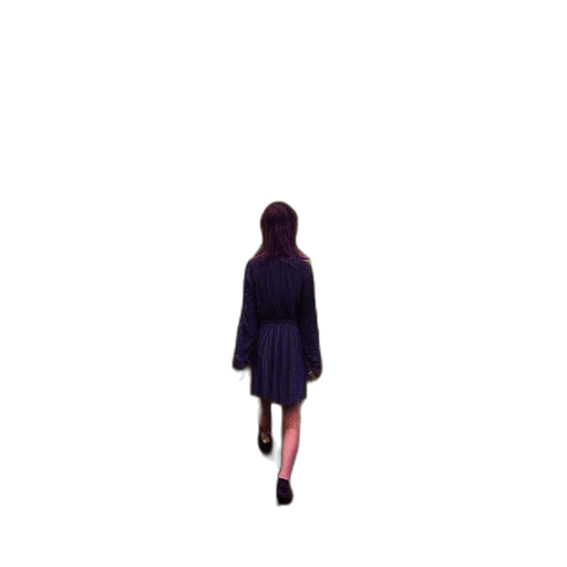 dress, jacket, umbrella, hair, pixel art, concept art, 3d render, photorealistic transparent PNG cut-out