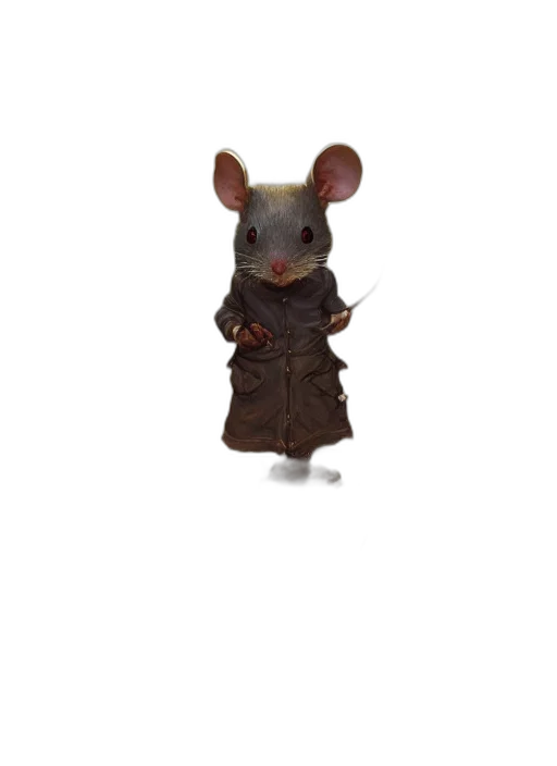 animal, jacket, creature, staff, 3d render, concept art, photorealistic, fantasy art transparent PNG cut-out