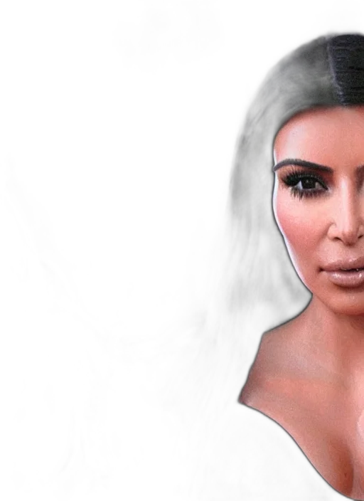 face, hair, photorealistic, 3d render transparent PNG cut-out