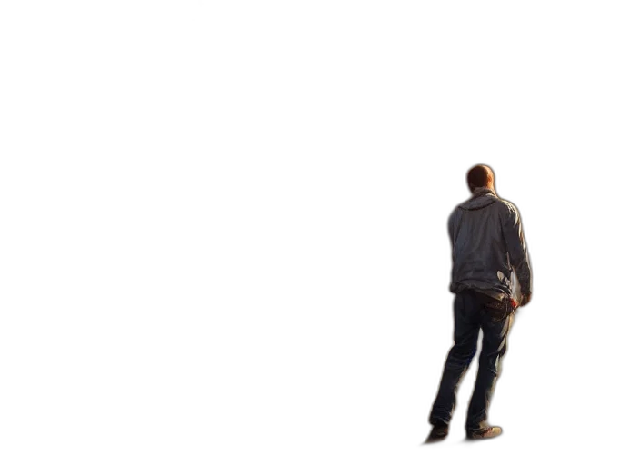 jacket, staff, weapon, robot, 3d render, concept art, photorealistic, pixel art transparent PNG cut-out