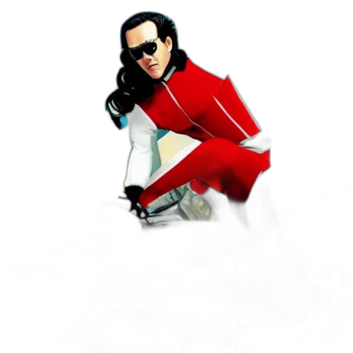 jacket, robot, staff, 3d render transparent PNG cut-out