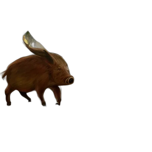 animal, creature, hat, hair, 3d render, concept art, photorealistic, fantasy art transparent PNG cut-out