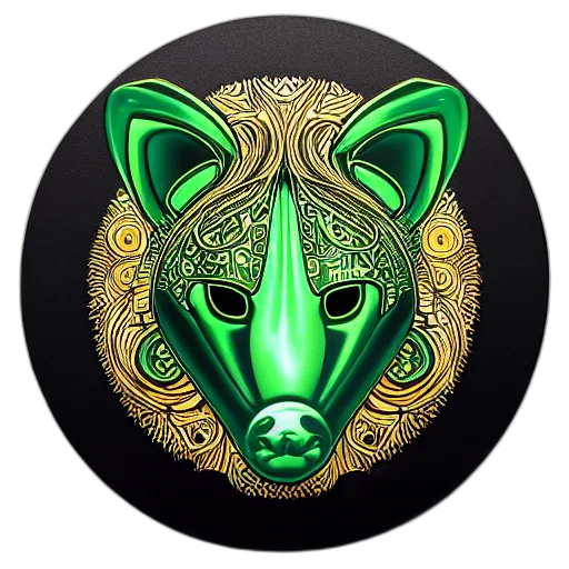mask, fantasy art, photorealistic, 3d render transparent PNG cut-out