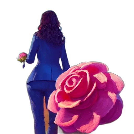 flower, dress, jacket, umbrella, concept art, watercolor, 3d render, pixel art transparent PNG cut-out