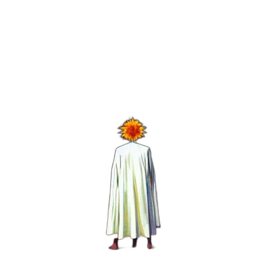 flower, dress, staff, creature transparent PNG cut-out