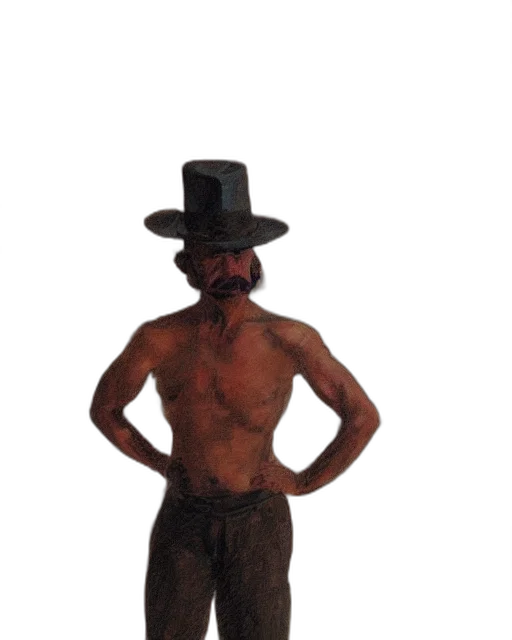 hat, staff, mask, robot transparent PNG cut-out