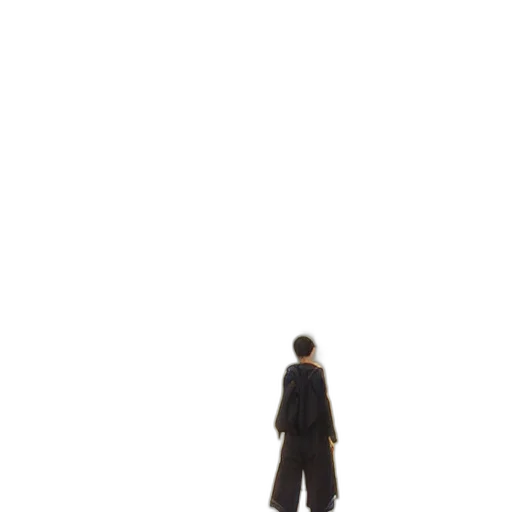 jacket, staff, robot, dress, concept art, 3d render, anime, pixel art transparent PNG cut-out