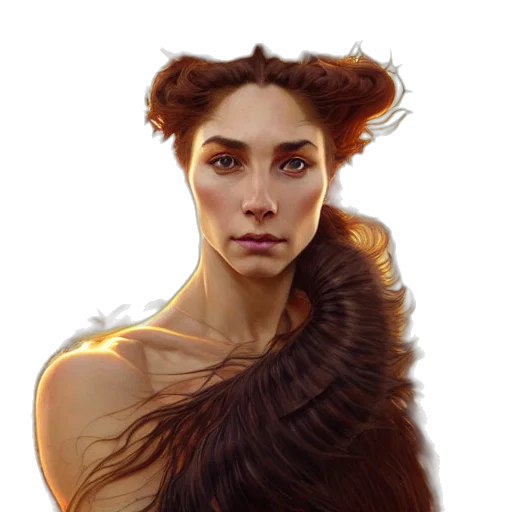 crown, face, hair, creature transparent PNG cut-out