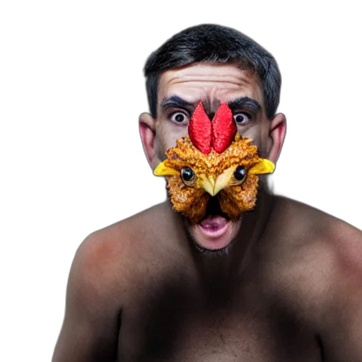 mask, animal, creature, face, photorealistic, prisoner, wearing, chicken transparent PNG cut-out
