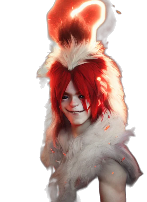 creature, mask, animal, face, fantasy art, concept art, watercolor, anime transparent PNG cut-out