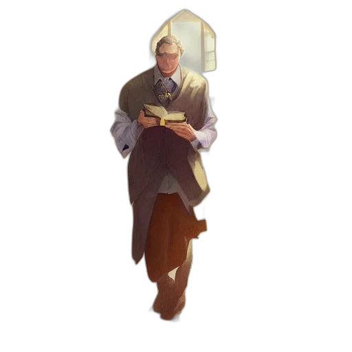 jacket, staff, hat, umbrella, concept art, pixel art, watercolor, fantasy art transparent PNG cut-out