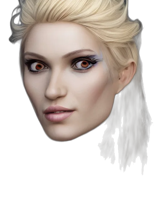 face, crown, mask, hair transparent PNG cut-out