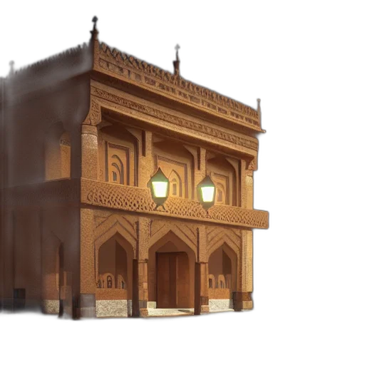building, furniture, crown, 3d render transparent PNG cut-out