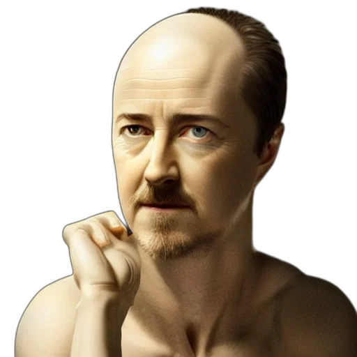 face, mask, photorealistic, cartoon, pixel art, concept art, edward, norton transparent PNG cut-out