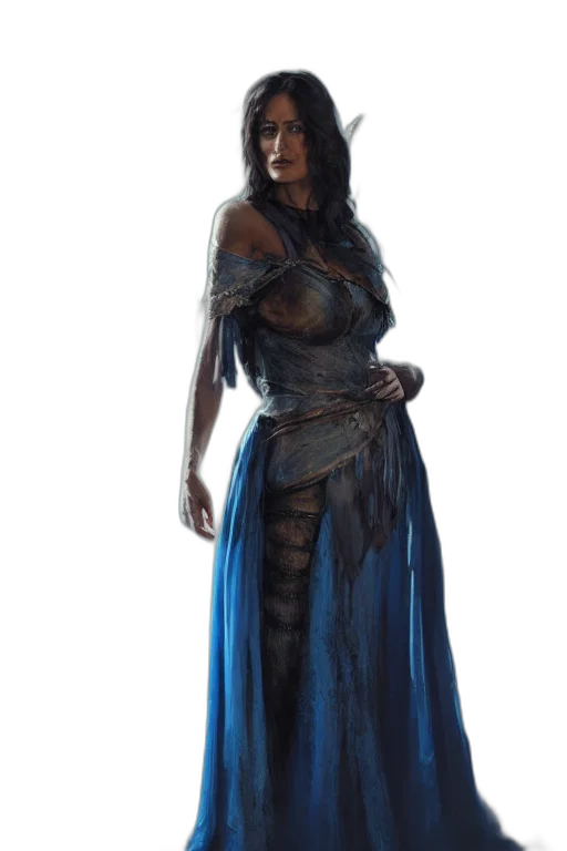 dress, staff, dragon, sword transparent PNG cut-out