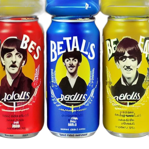 bottle, advertisement, beatles, soda, pasted, packaging, small, illustration transparent PNG cut-out