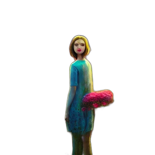 dress, staff, hat, robot transparent PNG cut-out