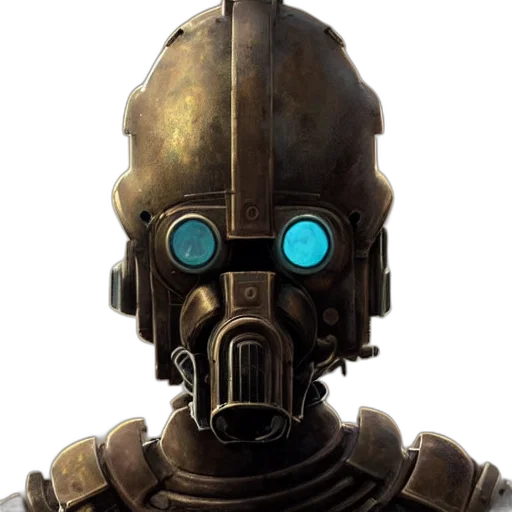 robot, mask, face, concept art transparent PNG cut-out