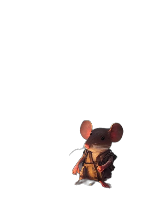 jacket, staff, animal, weapon, concept art, 3d render, cyberpunk, pixel art transparent PNG cut-out