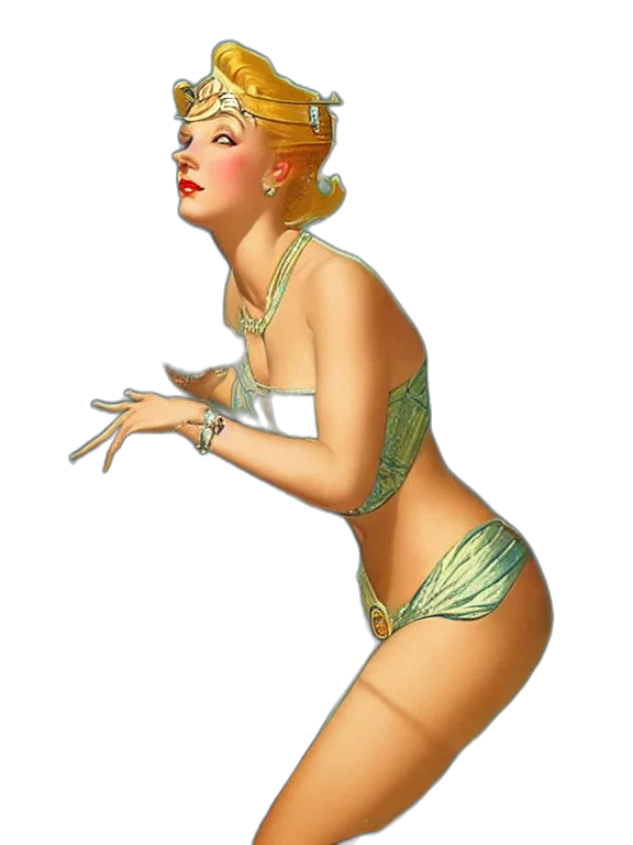 dress, jewelry, staff, concept art transparent PNG cut-out