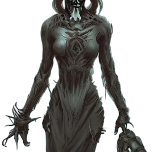 creature, mask, dress, staff transparent PNG cut-out