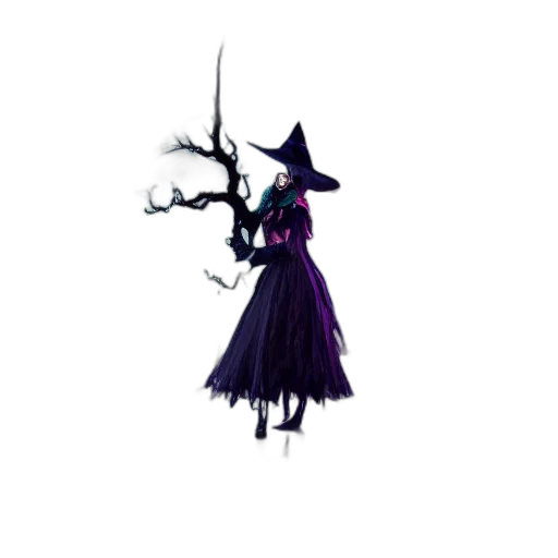 staff, dress, hat, creature transparent PNG cut-out