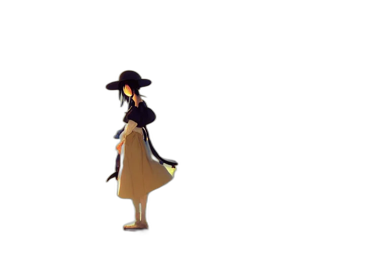hat, dress, staff, jacket transparent PNG cut-out