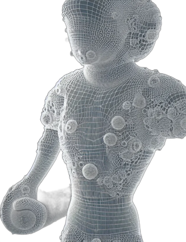 robot, jewelry, 3d render, concept art transparent PNG cut-out