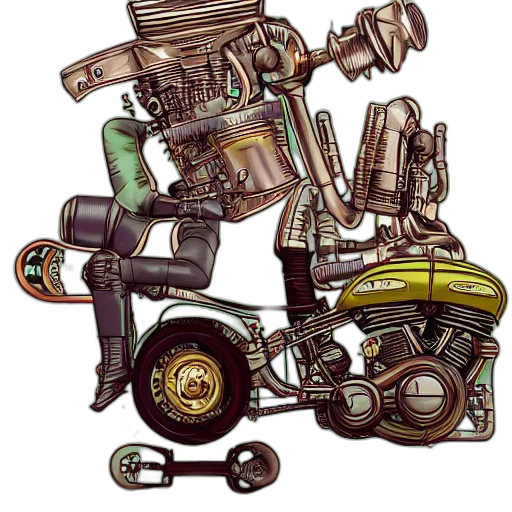 robot, weapon, car, staff transparent PNG cut-out