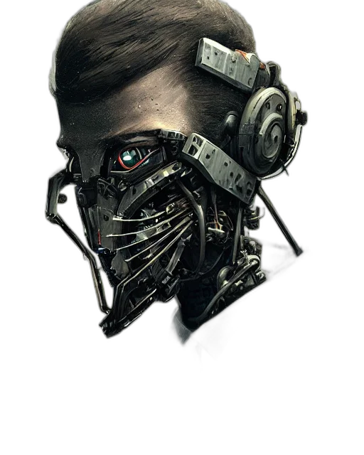 mask, robot, face, weapon transparent PNG cut-out
