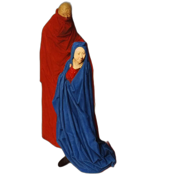 dress, jacket, crown, staff transparent PNG cut-out