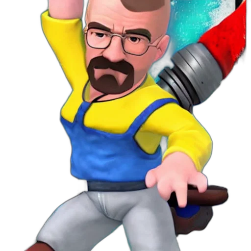 staff, weapon, cartoon, concept art, 3d render, pixel art, walter, white transparent PNG cut-out