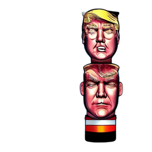 umbrella, staff, mask, face, cartoon, pixel art, comic book art, concept art transparent PNG cut-out