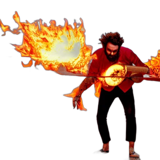 jacket, staff, weapon, dragon, concept art, comic book art, fantasy art, pixel art transparent PNG cut-out