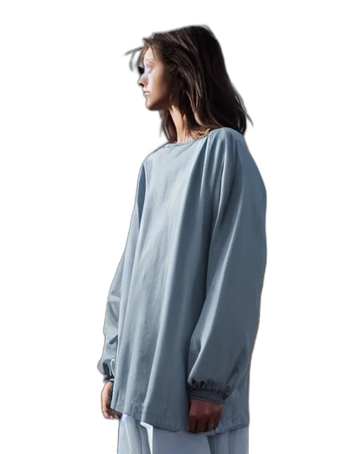 dress, jacket, blue, pastel, monochrome, dark, woman, wearing transparent PNG cut-out