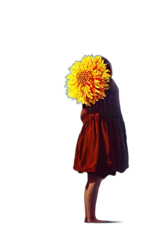 flower, dress, crown, staff, photorealistic, oil painting, 3d render, concept art transparent PNG cut-out